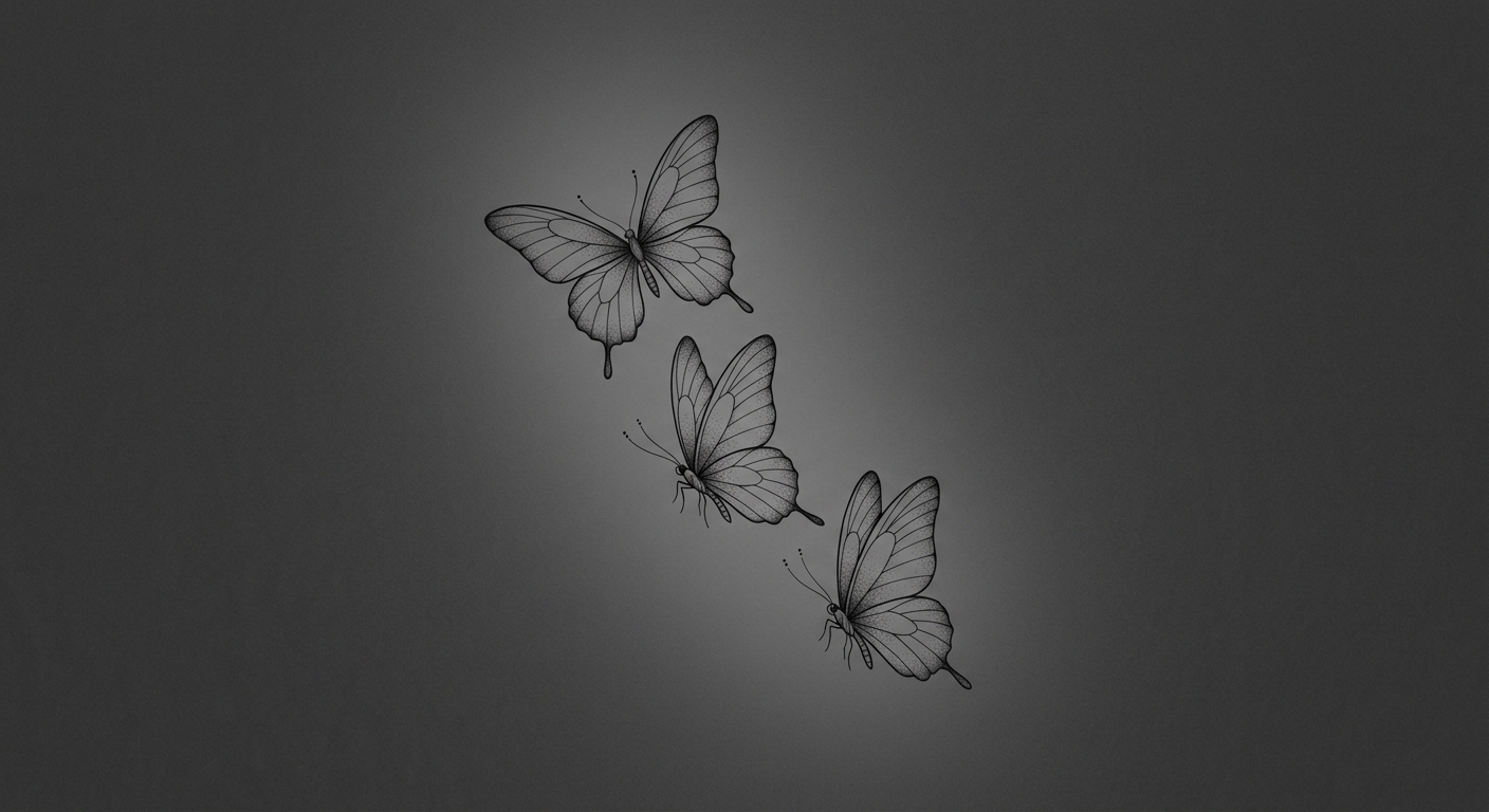 تصميم تاتو فراشات