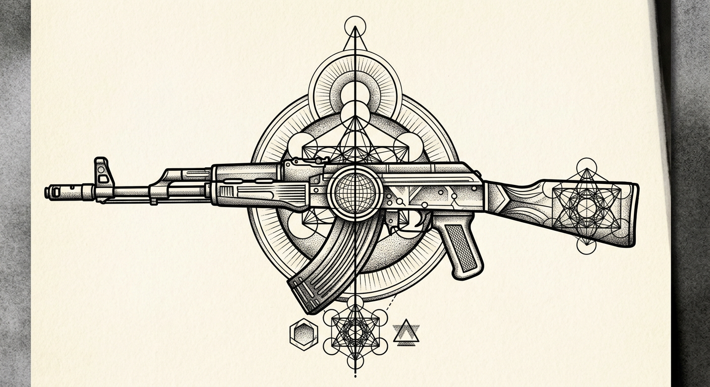 تصميم تاتو AK-47